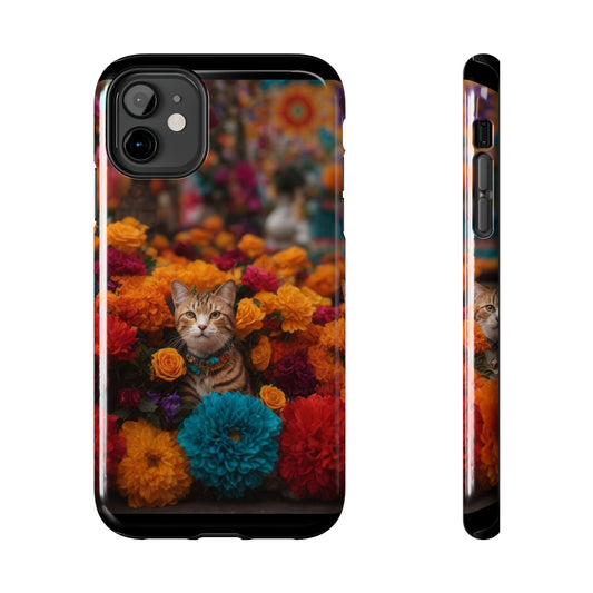 Festive Felines: Impact-Resistant Designer Phone Case - Festive Felines