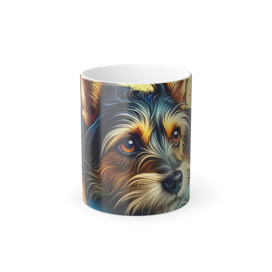 11 oz Heat-Responsive Color Changing Mug - Festive Felines