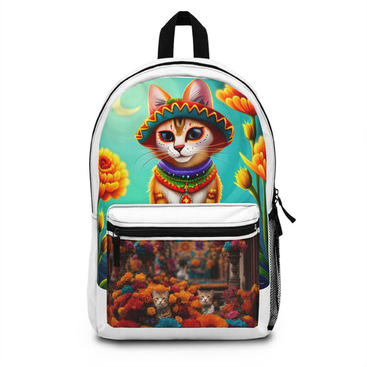 Festive Felines: Lightweight and Durable Explorer's Backpack - Festive Felines